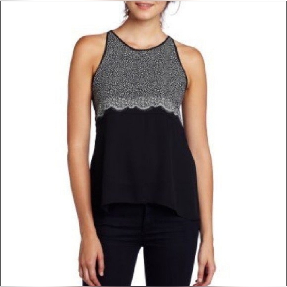 BCBGMaxAzria "Caralyn" Sheer Cheetah print Tank~NWT